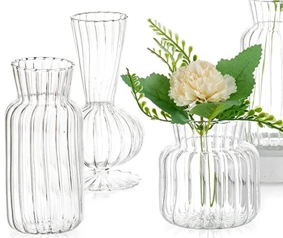 Small Clear Glass Flower Vases 1 Small Clear Glass Flower Vases 1