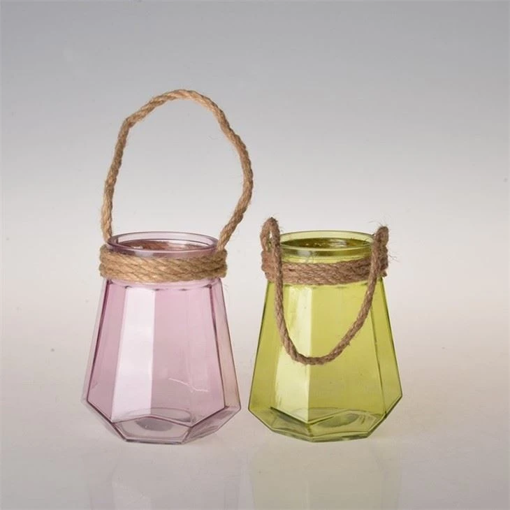 Candle Holder Jar With Rose & Green