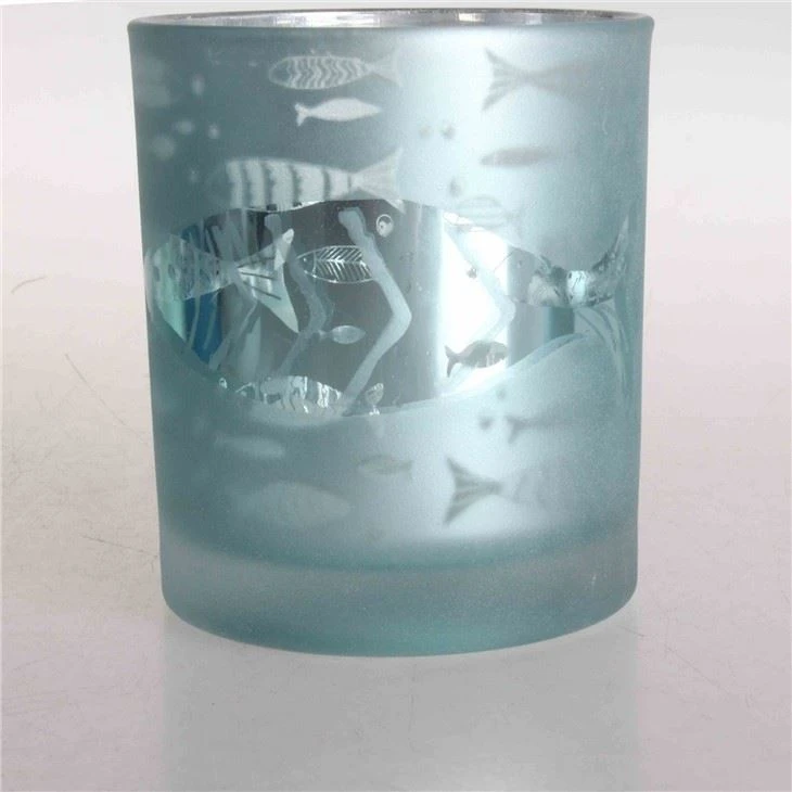 Frosted Glass Candle Jar