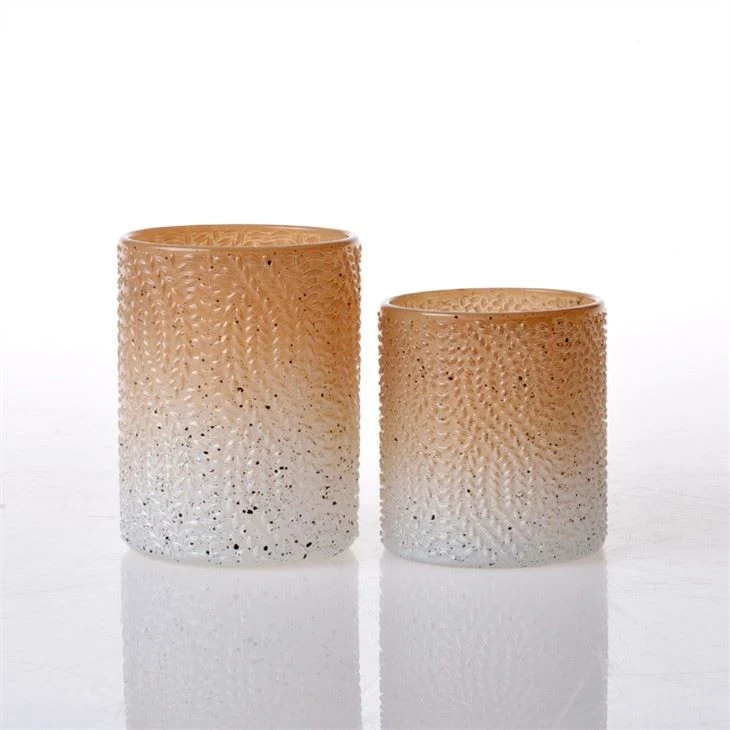 Glass Candle Holder Candle Jar With Color