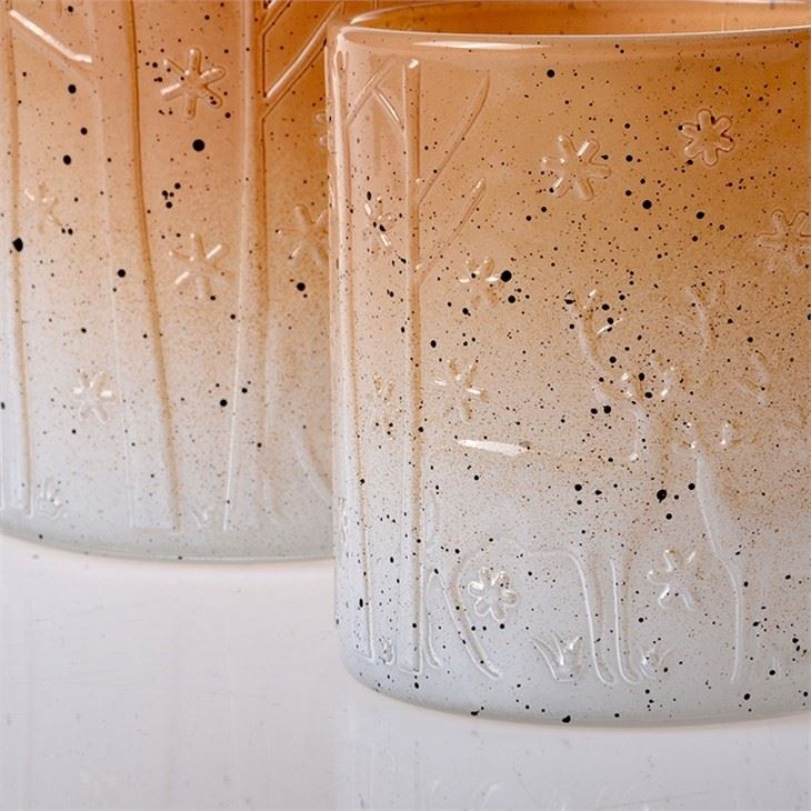 Glass Candle Holder Candle Jar With Color