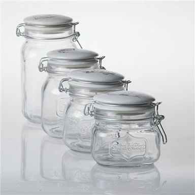 Seramik Kapaklı Hava Geçirmez Cam Gıda Saklama Kavanozları