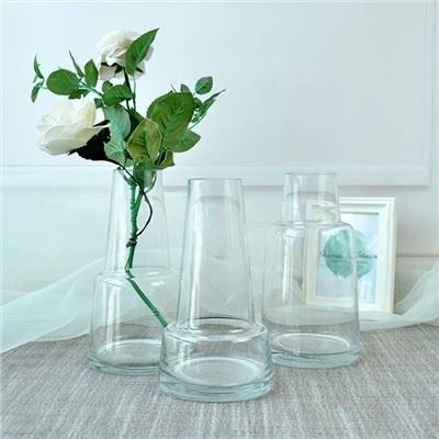 Şeffaf Cam Çiçek Vazo