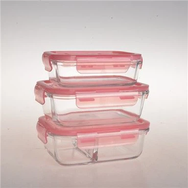 Klipsli Kapaklı Cam Saklama Kapları