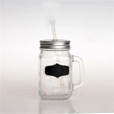 Saplı, Kapaklı ve Pipetli Mason Kavanoz