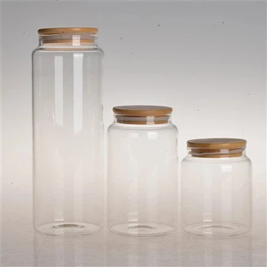 Bambu Cam Baharat Kavanozları