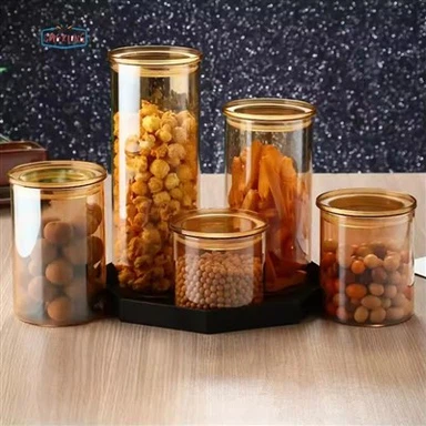 Ahşap Conta Kapaklı Cam Gıda Saklama Kavanoz Teneke Kutu